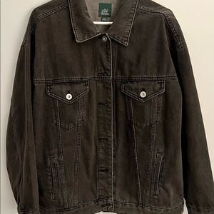 Ladies faded black demin jacket. Size Large